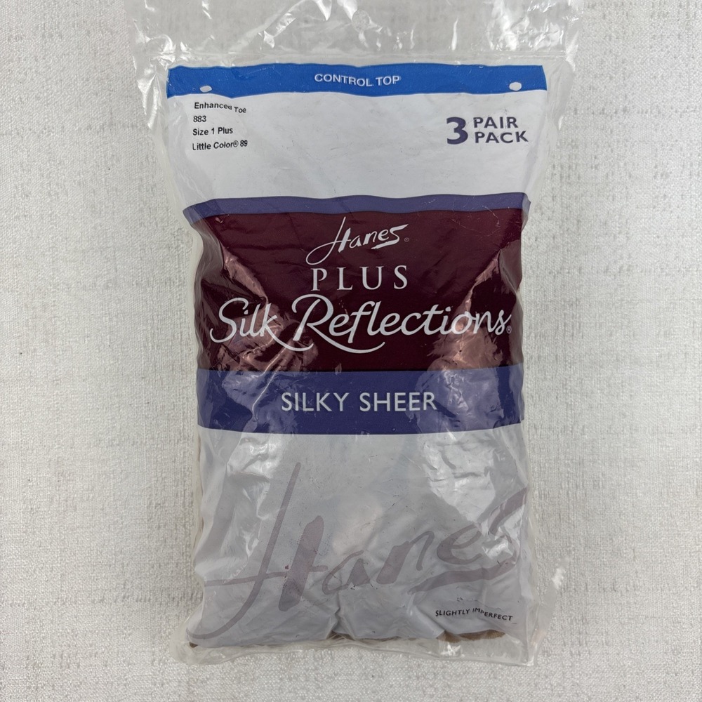 Hanes Plus Silk Reflections Silky Sheer Control Top ET 1 Plus Little‎ Color NEW
